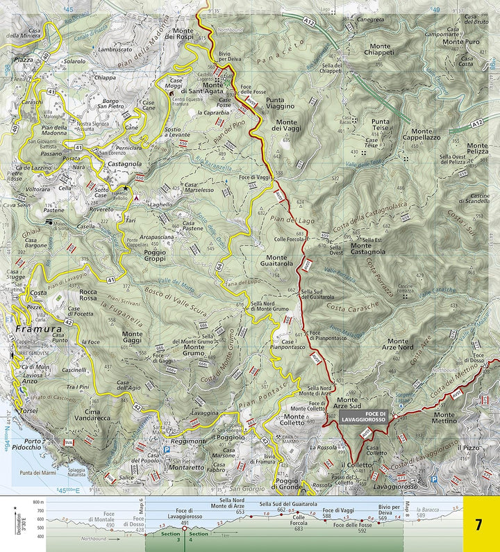 Cinque Terre High Path: 1:25000 (National Geographic Trails Illustrated Map, Band 4006), Karte
