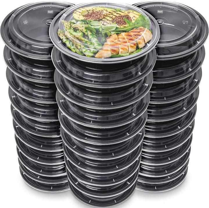 [30er Pack] 1-Fach Meal Prep Container mit Deckel - Meal Prep Boxen Wiederverwendbar Mikrowellengeei