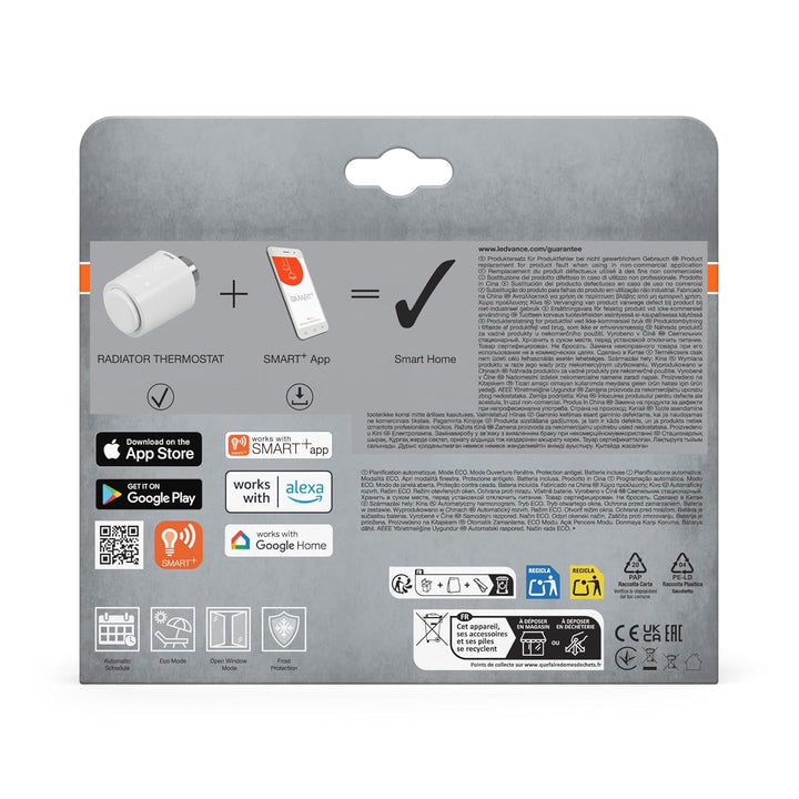 OSRAM SMART+ WiFi Heizkörperthermostat, IP20, Kunststoff, weiss, 3er-Pack, 3er-pack