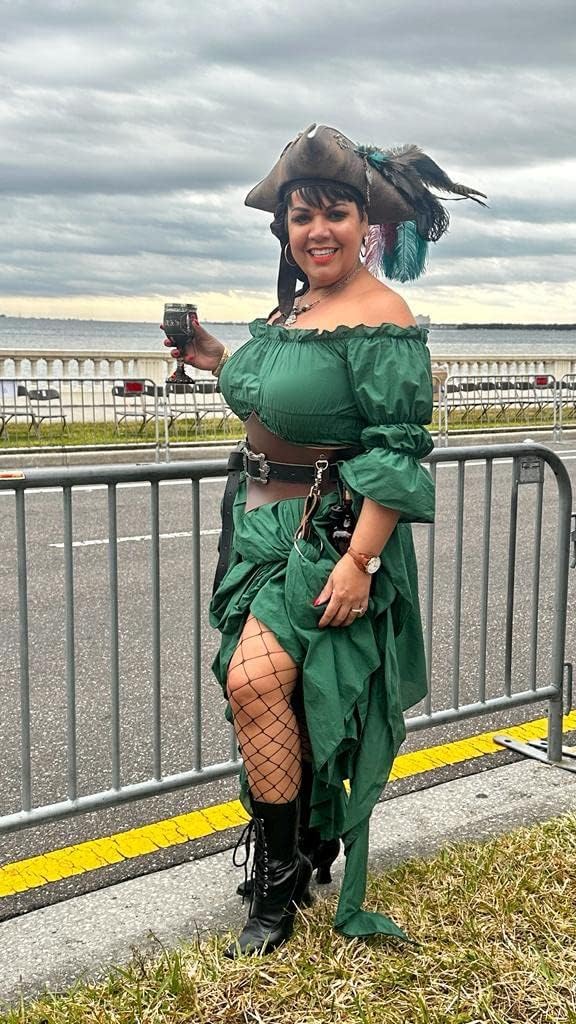 CR ROLECOS Viktorianisches Kleid Damen Piraten kostüm Mittelalter Kleidung Victorian Dress Karneval