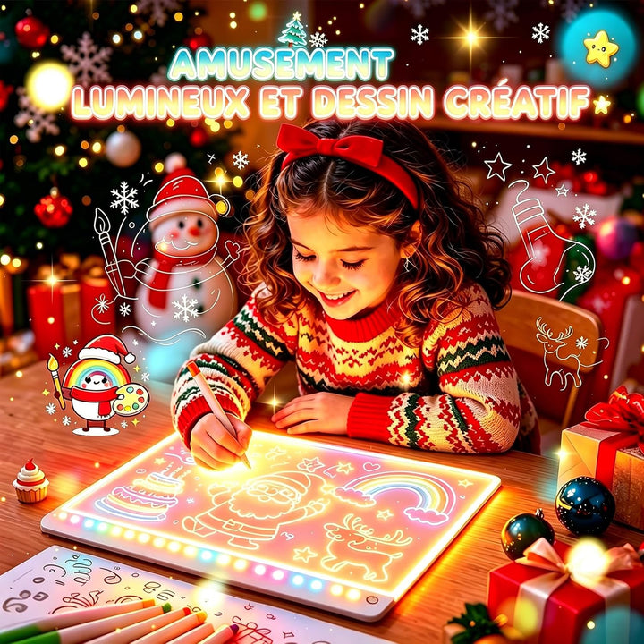 EUCOCO LED Zeichenbrett für Kinder, Geschenk Mädchen Junge 2 3 4 5 6 7 8 Jahre Kinder Spielzeug ab 2