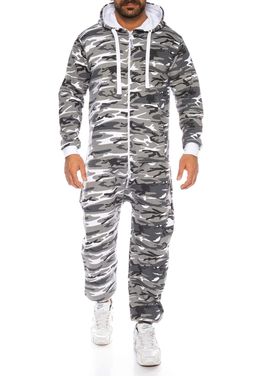 Raff & Taff Herren Jumpsuit Overall Trainingsanzug Fitnessbekleidung onesie Ganzkörperanzug Basic un