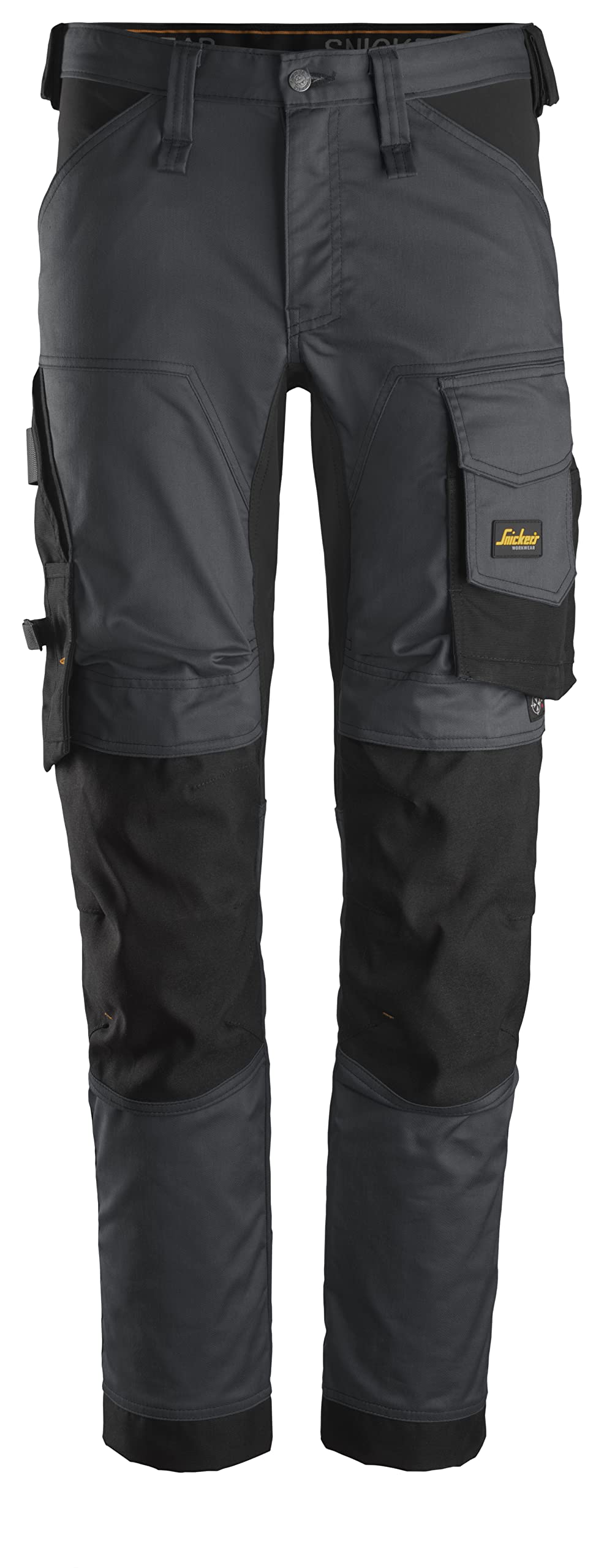 Snickers Workwear Unisex Pantalones Elásticos Gris Acero-Negro Talla AllroundWork Elastische Hose, G