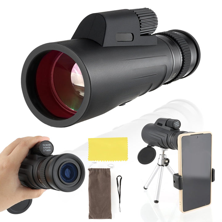 ToopMount 10-30x50 Monokular Kompaktes Prisma Multi-Coated Teleskop High Power Wasserdicht Monokular
