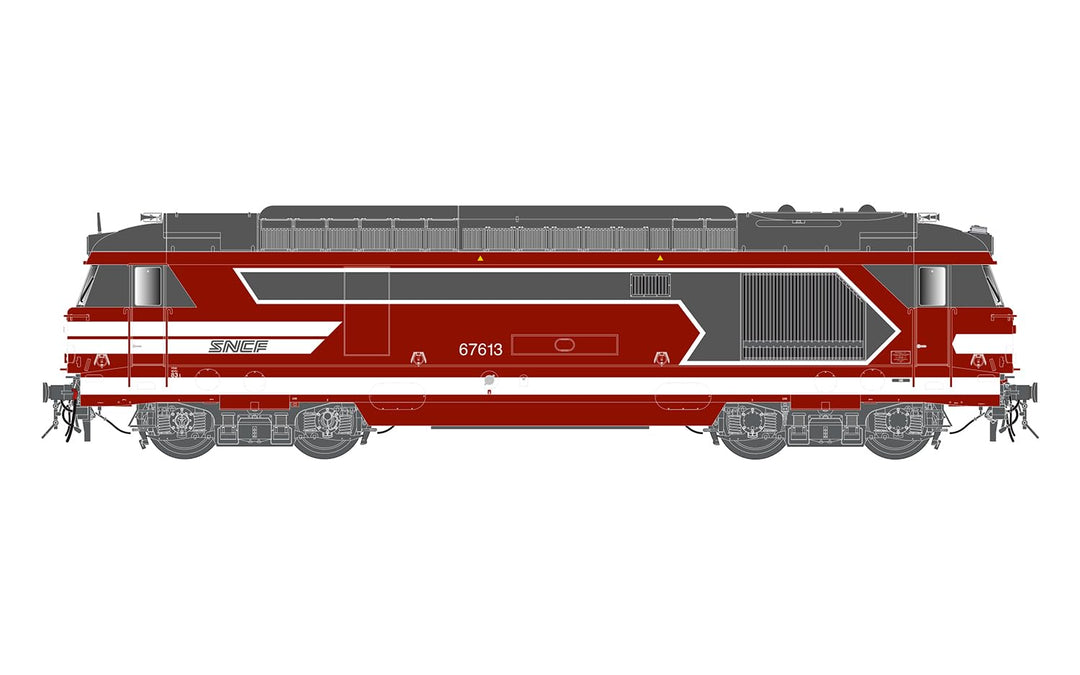 JOUEF HJ2464S SNCF, BB 67413 Diesellokomotive in roter Capitole-Lackierung, Ep. VI, mit DCC-Sound-De