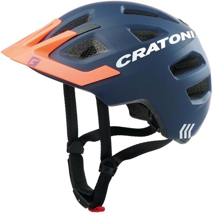 Cratoni Unisex – Erwachsene Maxster Pro Fahrradhelm, Blau/Orange, S