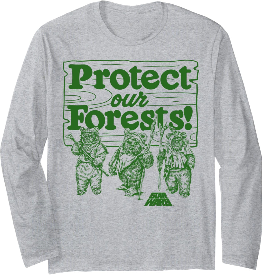 Star Wars Ewoks Protect Our Forests Camp Langarmshirt