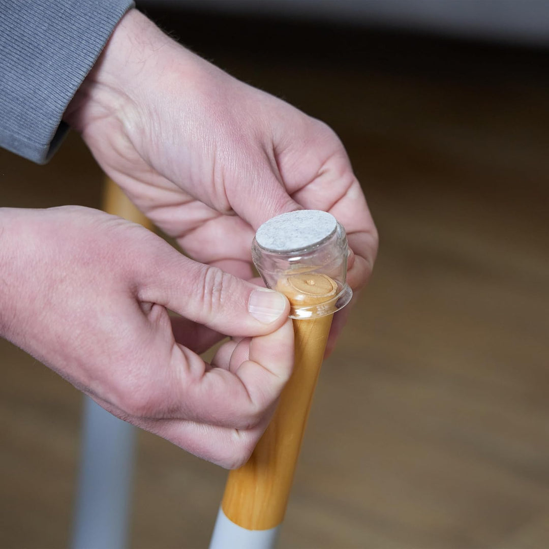 Relaxdays Stuhlbeinkappe 32er Set, Filzgleiter für Stühle, runde Stuhlbeinschoner, Kratzschutz Stuhl