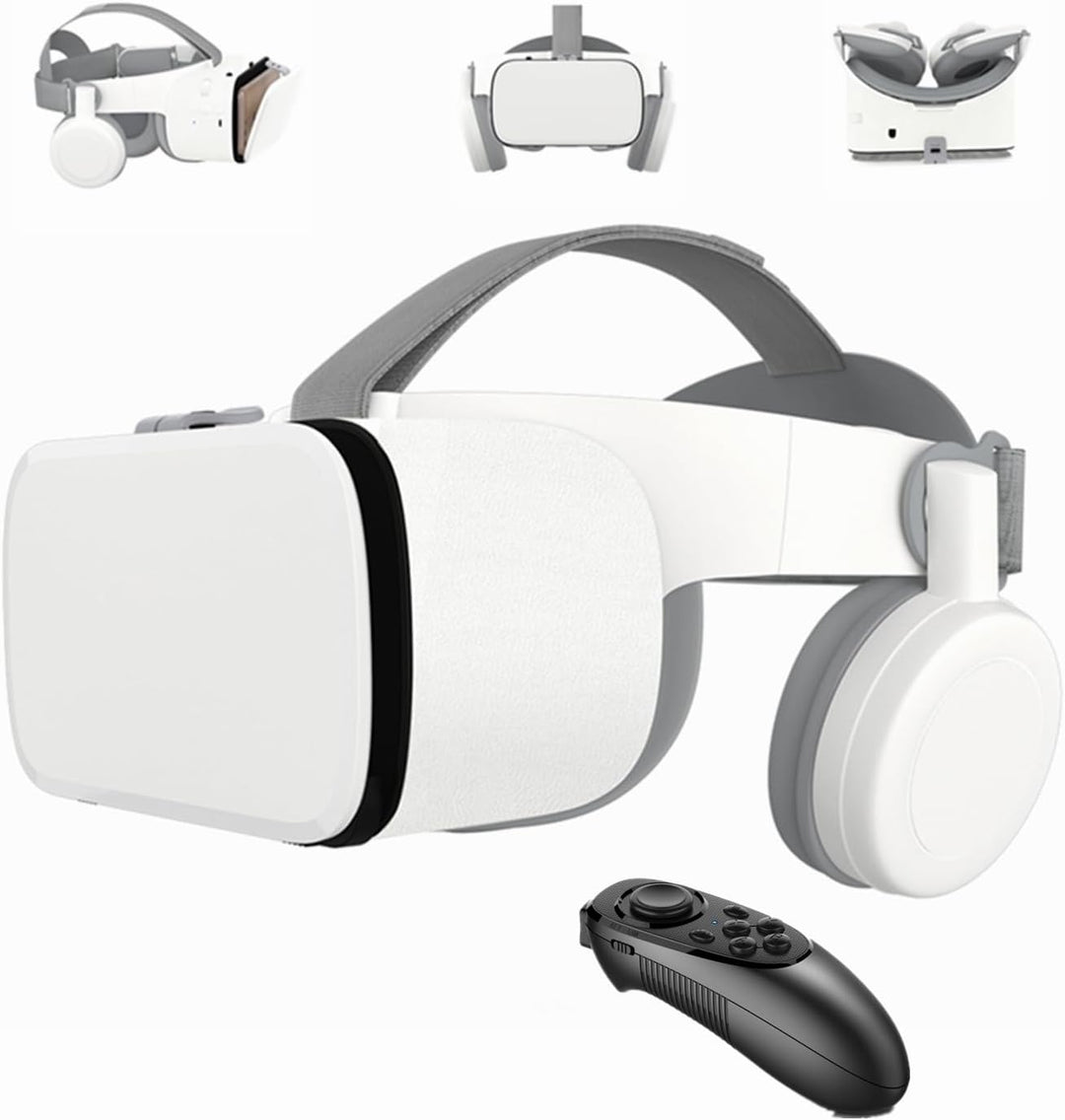 VR-Set Virtual Reality VR für Telefon, kabelloses Bluetooth-VR-Headset VR-Brille 110 ° FOV, unterstü