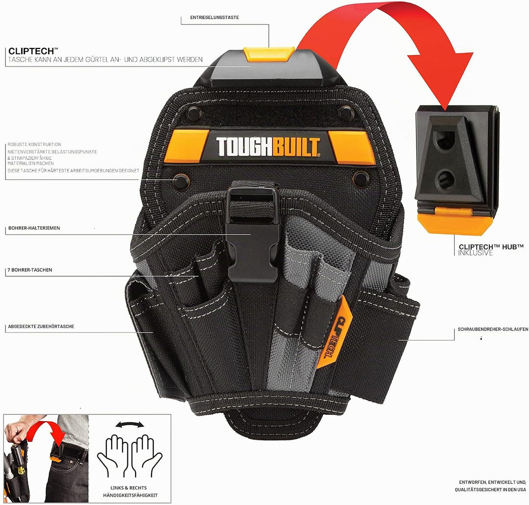 ToughBuilt tou-ct-20-l HSS-Holster gross, Schwarz, standard