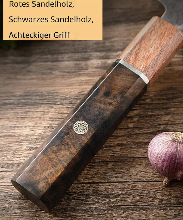 Professionelles japanisches Kochmesser, Küche High Carbon Ultra Sharp Chefs Messer mit ergonomischem