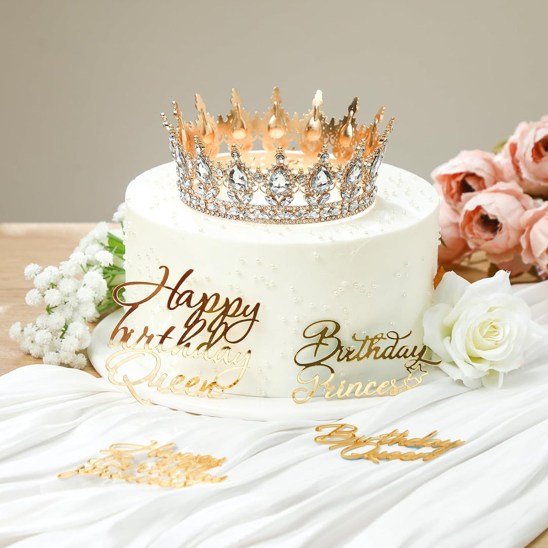 Geburtstag Krone für Damen Mädchen Queen Prinzessin Krone Königin Tiara Kristall Krone für Torte mit