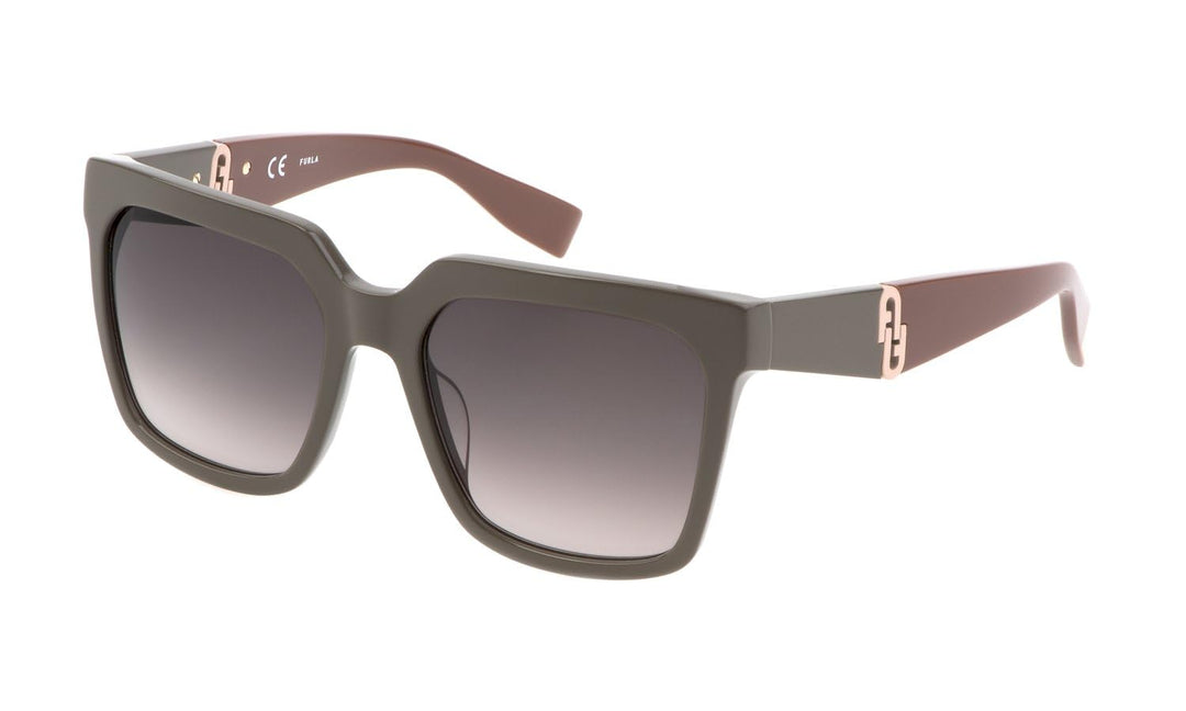 Furla Unisex Sunglasses 55 (L) Grün, 55 (L) Grün