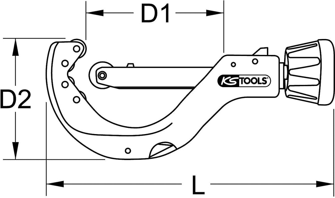 KS Tools 222.1250-1 Automatik-Rohrabschneider für Kupferrohre, 50-140mm