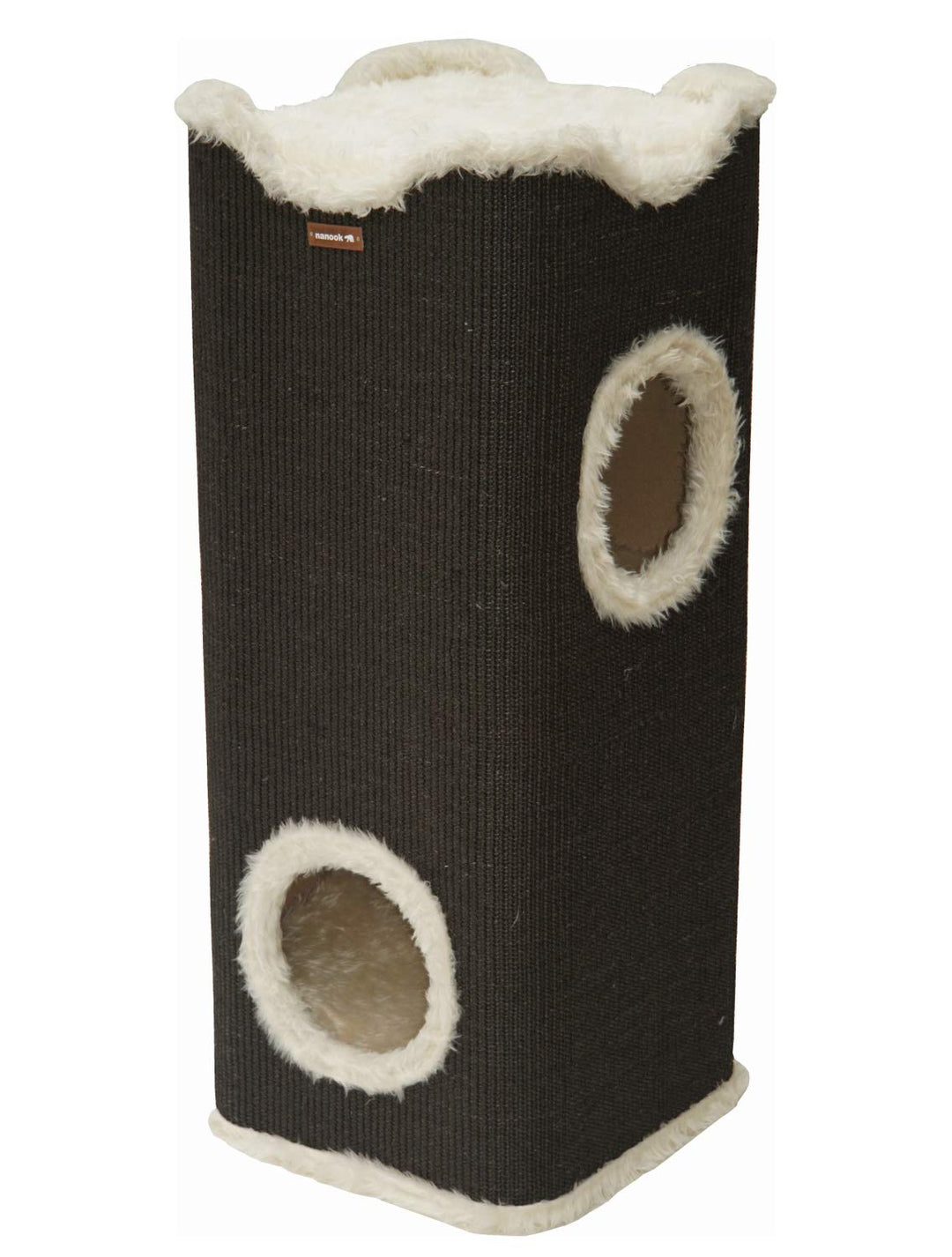 nanook Kratztonne Kratzbaum Amigo, XXL Höhe 100 cm, robust und stabil - schwarz, Schwarz