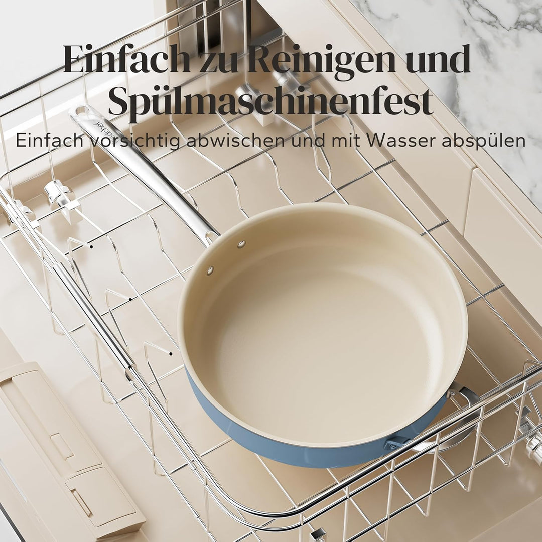 Redchef Bratpfanne 28cm, Pfanne mit Deckel Antihaft Beschichtung Keramikpfanne, Bratpfannen Induktio