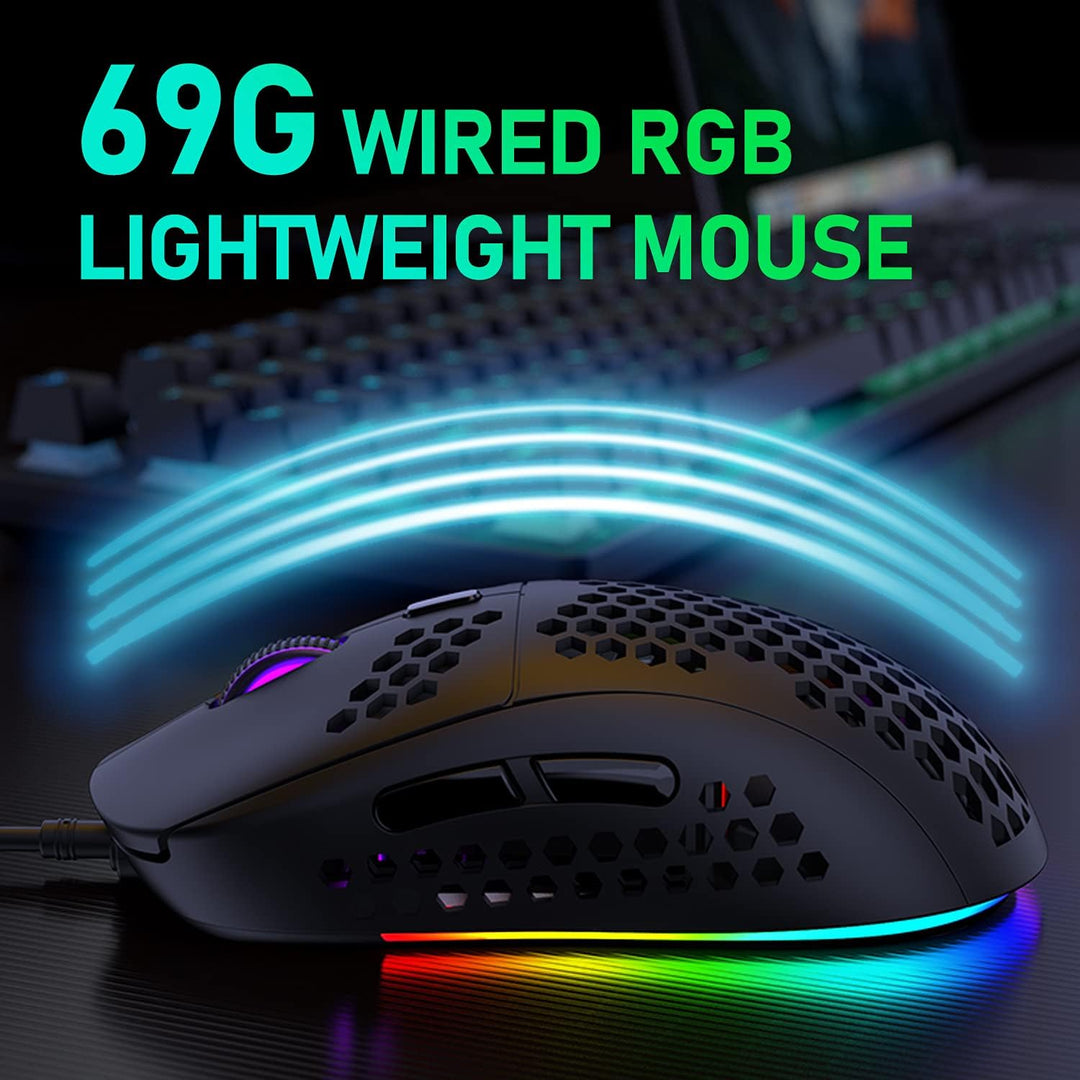 60% UK-Layout Kabelgebundene Gaming-Tastatur und -Maus 62Keys kompakte mechanische Tastatur, 19 Rege