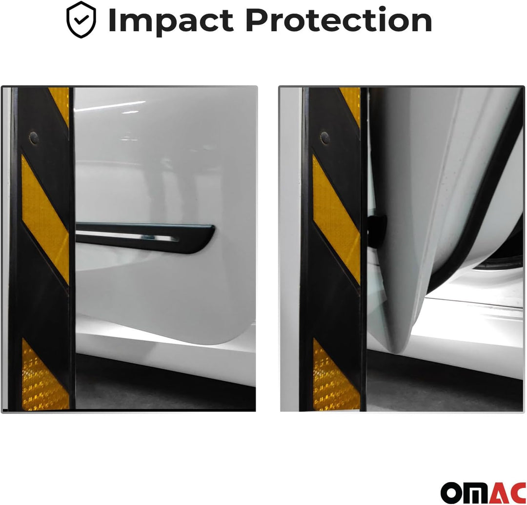 OMAC Seitentürleiste Seitenleiste Leiste kompatibel mit Alfa Romeo 156 | 4X Schwarz Chromleiste Edel