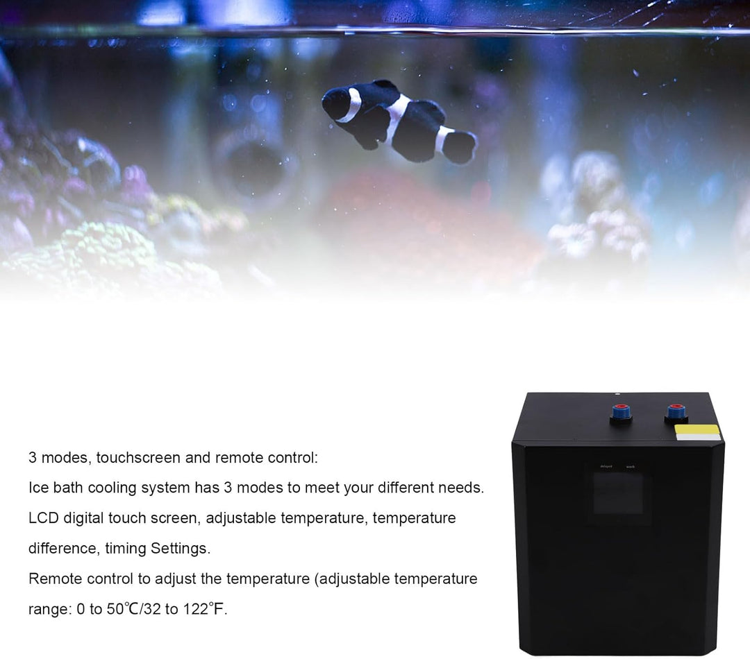 Eisbadkühler, LCD-Touchscreen, Geräuscharm, Schnelle Kühlung, 1/3 PS, Ideal für den Einsatz zu Hause