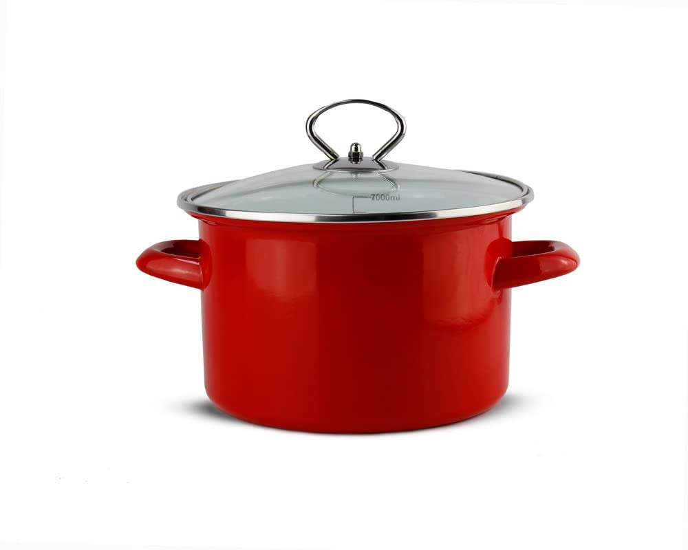 Brattopf Metallic-Rot (28 cm, 7)