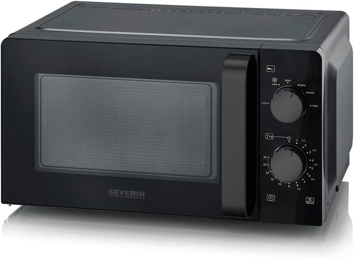 SEVERIN MW 9587 Mikrowelle Schwarz (matt), Edelstahl 800W Timerfunktion