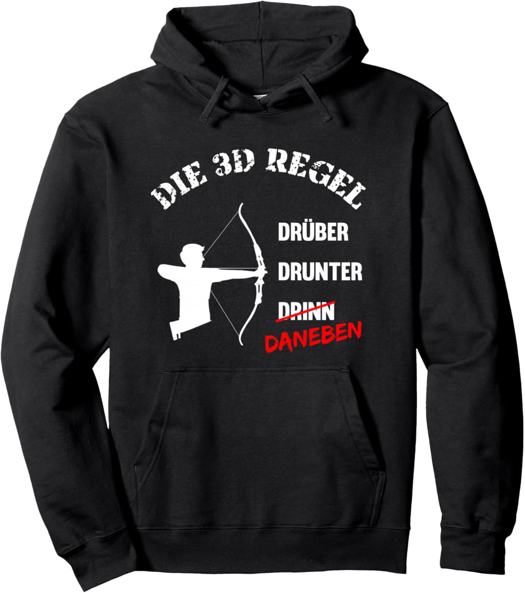 3D Bogenschiessen - Bogenschütze Pullover Hoodie