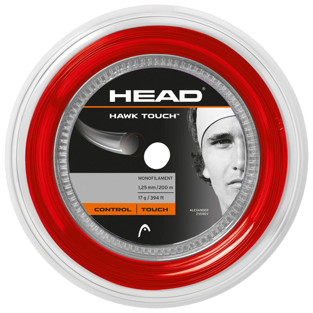 HEAD Unisex – Erwachsene Hawk Touch Rolle 120m Tennis-Saite 1.30 mm / 16 g Rot, 1.30 mm / 16 g Rot