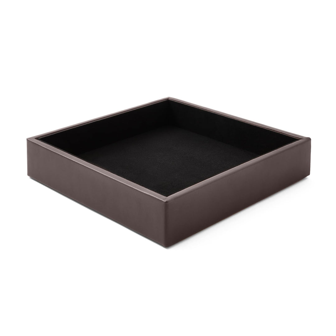 Eglooh - Minerva - Taschenleerer Leder Dunkel Braun - Schreibtisch-Organizer mit modernem Design - A