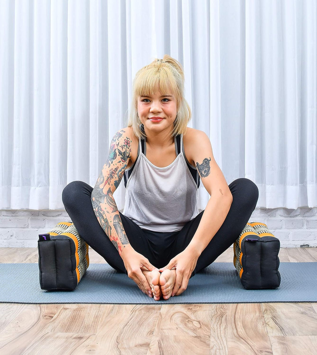 Leewadee Meditationskissen Yogakissen Yoga Block Yoga Zubehör Yoga Klotz Yoga Kissen Ökologisches Na