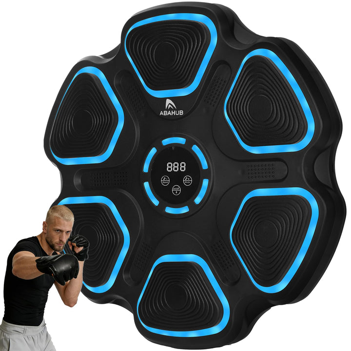 Abahub Music Boxing Machine for Adults & Kids, Home Fitness Equipment with Gloves, Wall Mounted Inte