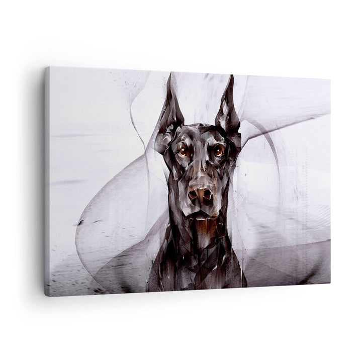 Bilder auf Leinwand Hund Abstraktion Leinwandbild mit Rahmen 70x50cm Wandbilder Dekoration Wohnzimme