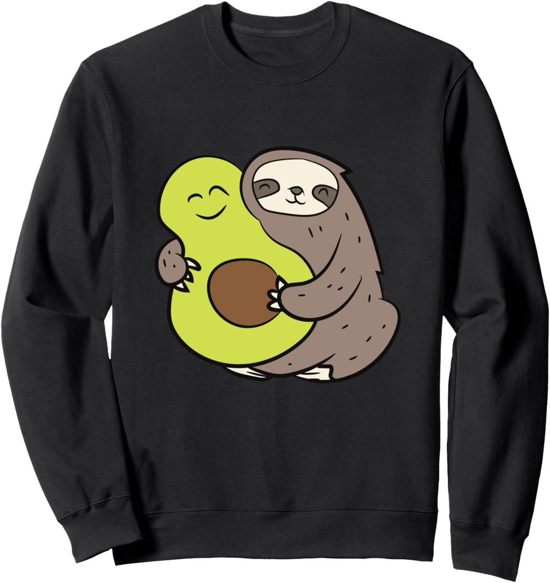 Süsses Faultier mit Avocado Vegan Süsses Faultier mit Avocado Sweatshirt