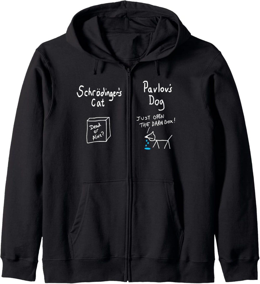 Schrodinger's cat and pavlov's dog Lustiges Wissenschafts Kapuzenjacke