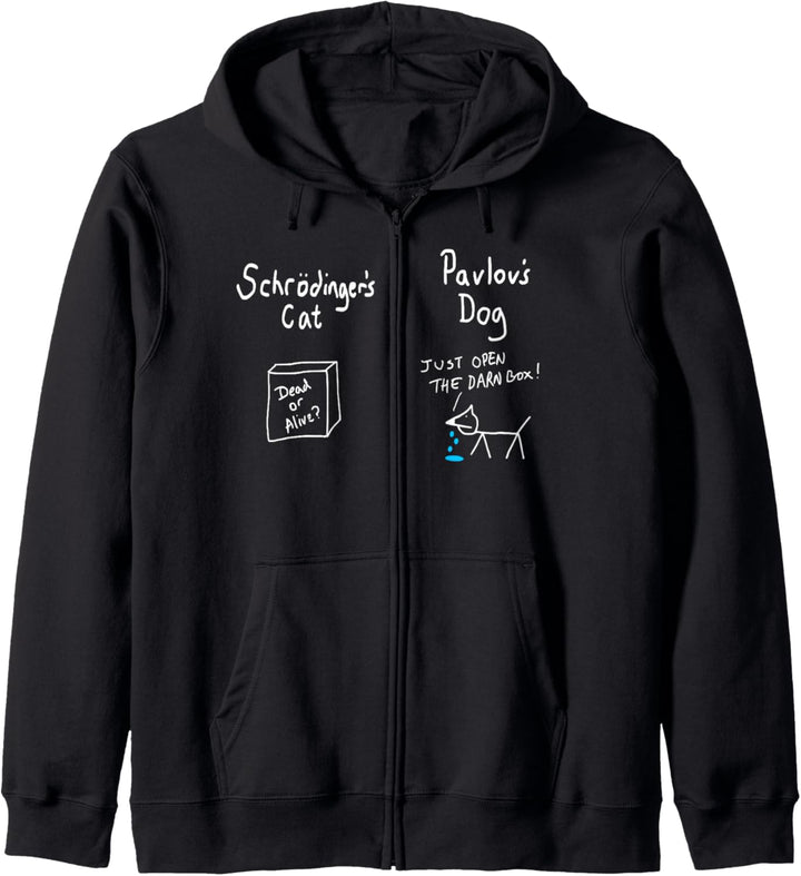 Schrodinger's cat and pavlov's dog Lustiges Wissenschafts Kapuzenjacke