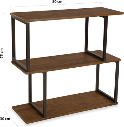 Versa Boston Standregal im industriellen Stil, Bücherregal, Massnahmen (H x L x B) 75 x 30 x 80 cm,