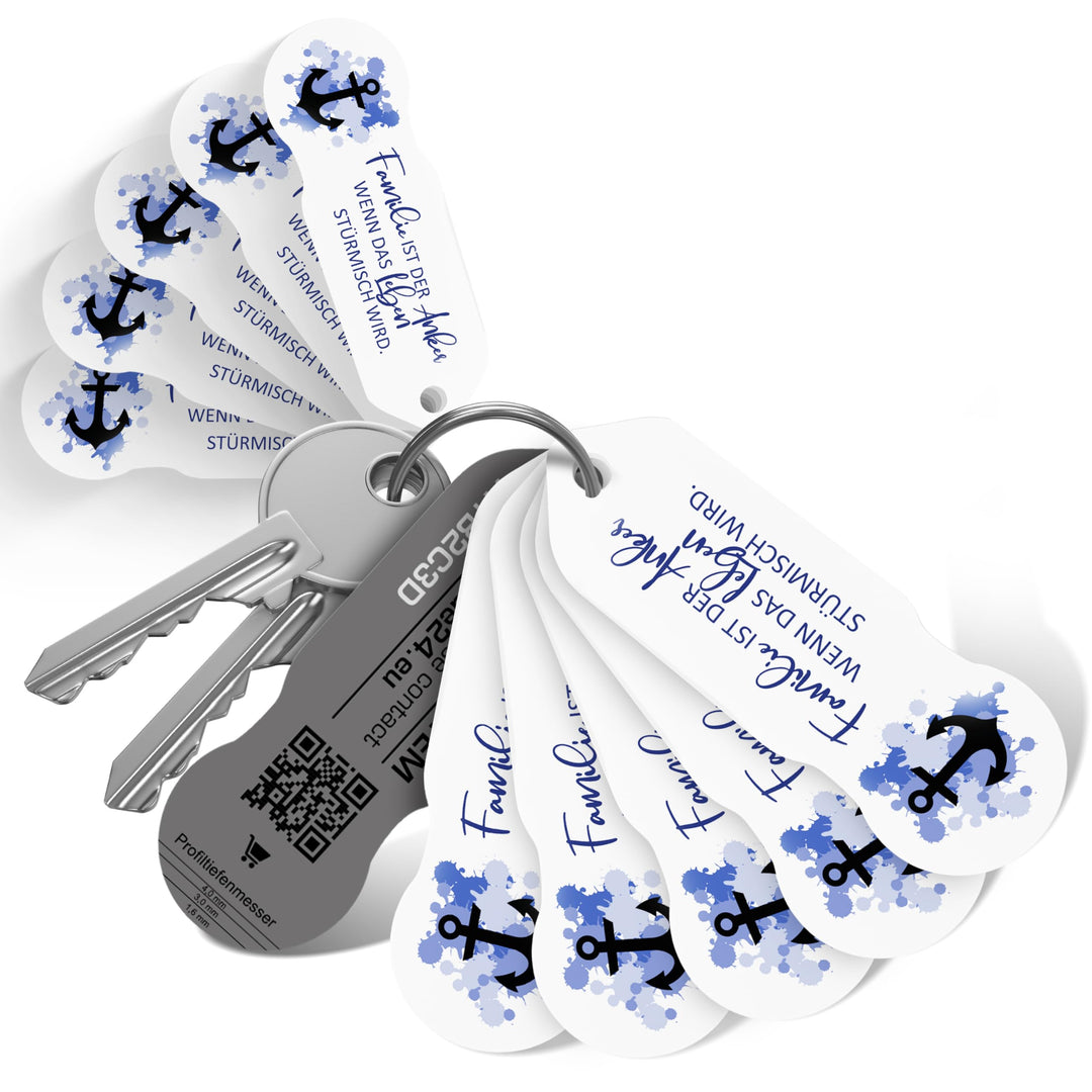 Einkaufswagenlöser Code24 Familie ist der Anker/Schlüsselanhänger Einkaufschip mit Schlüsselfundserv