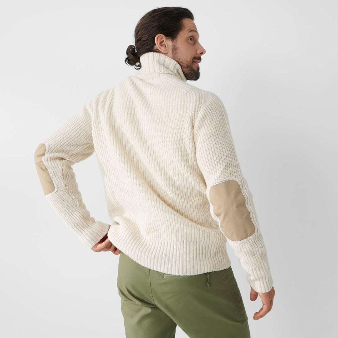 Fjäll Räven Herren Övik Roller Neck Sweater M Sweatshirt S Chalk White, S Chalk White