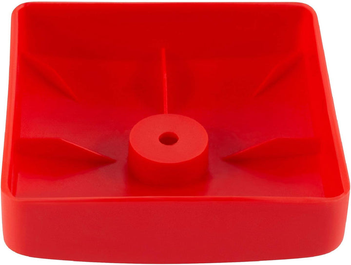 7 x Pfostenkappe eckig 91 x 91 mm rot Kunststoff – wetterfeste Abdeckkappe für Vierkantpfosten, UV-b