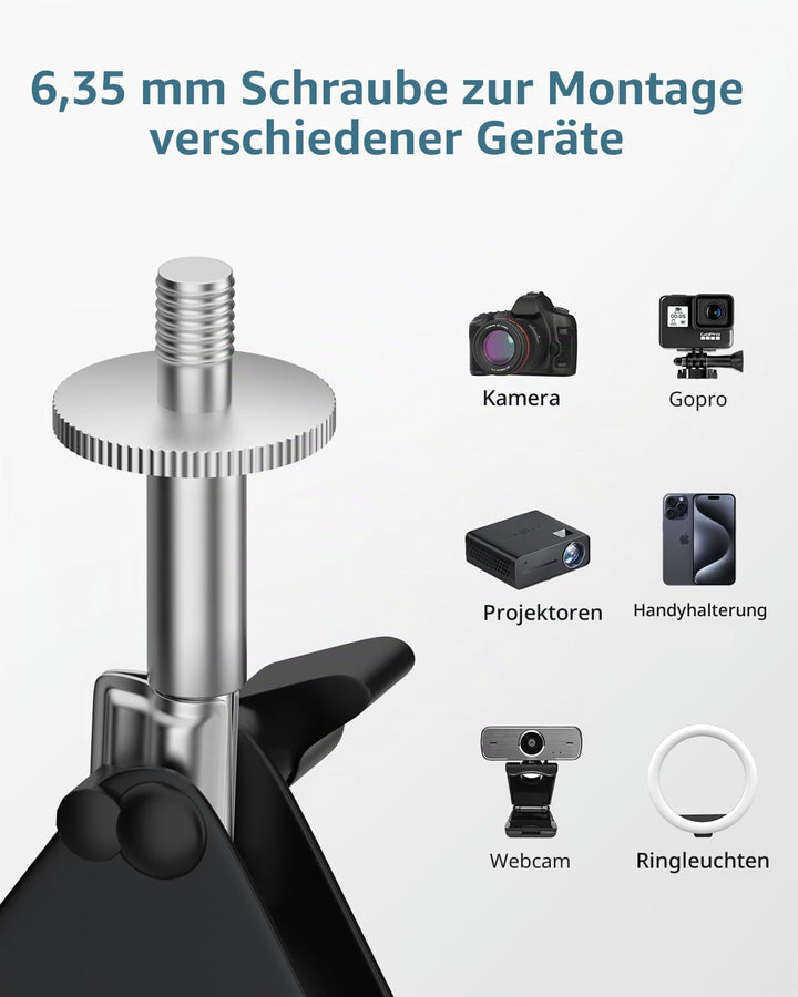 UBeesize 10" Ringlicht Overhead Stativ Handy Flexibler Schlauch Handy Stativ mit Ringlicht Tisch Kam