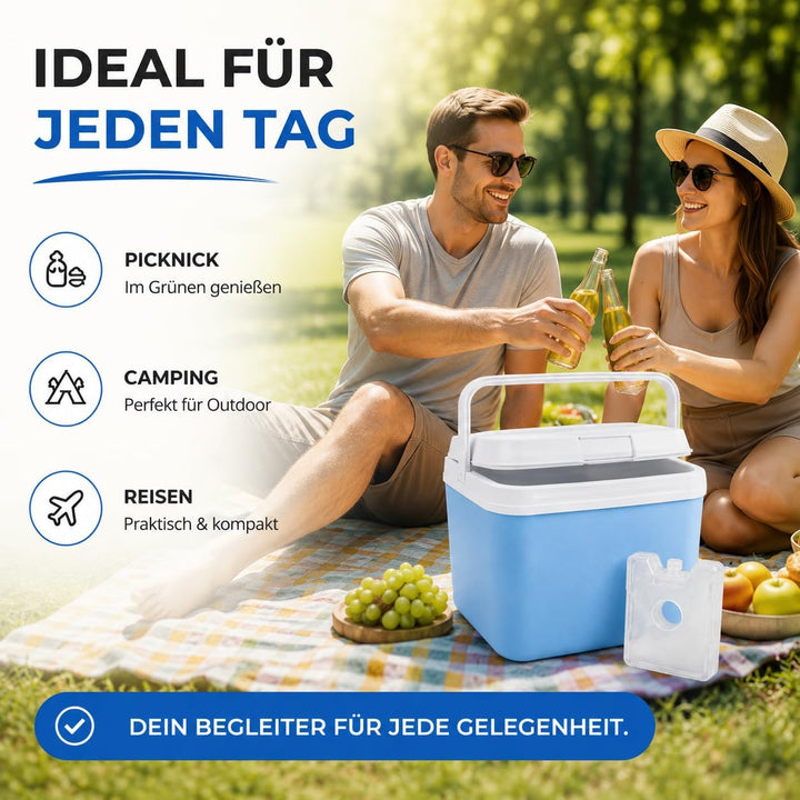 Premium Kühlbox 15L mit mobilem Kühlakku & Kühlelement – Maximale Kühlleistung & Lange Frische - Küh
