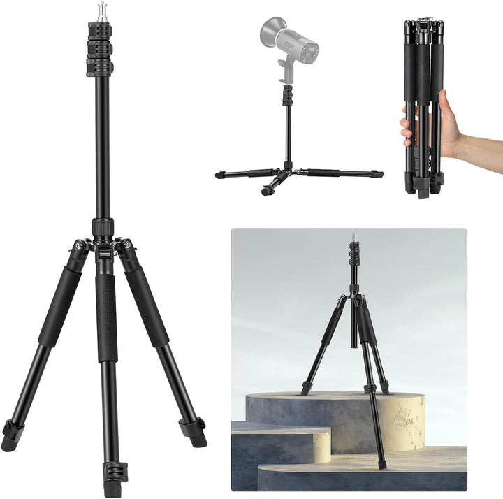 NEEWER Fotografie Licht Stand, 1.5-6.4ft/47-195cm Aluminium Reversible Studio Beleuchtung Stativ, Po