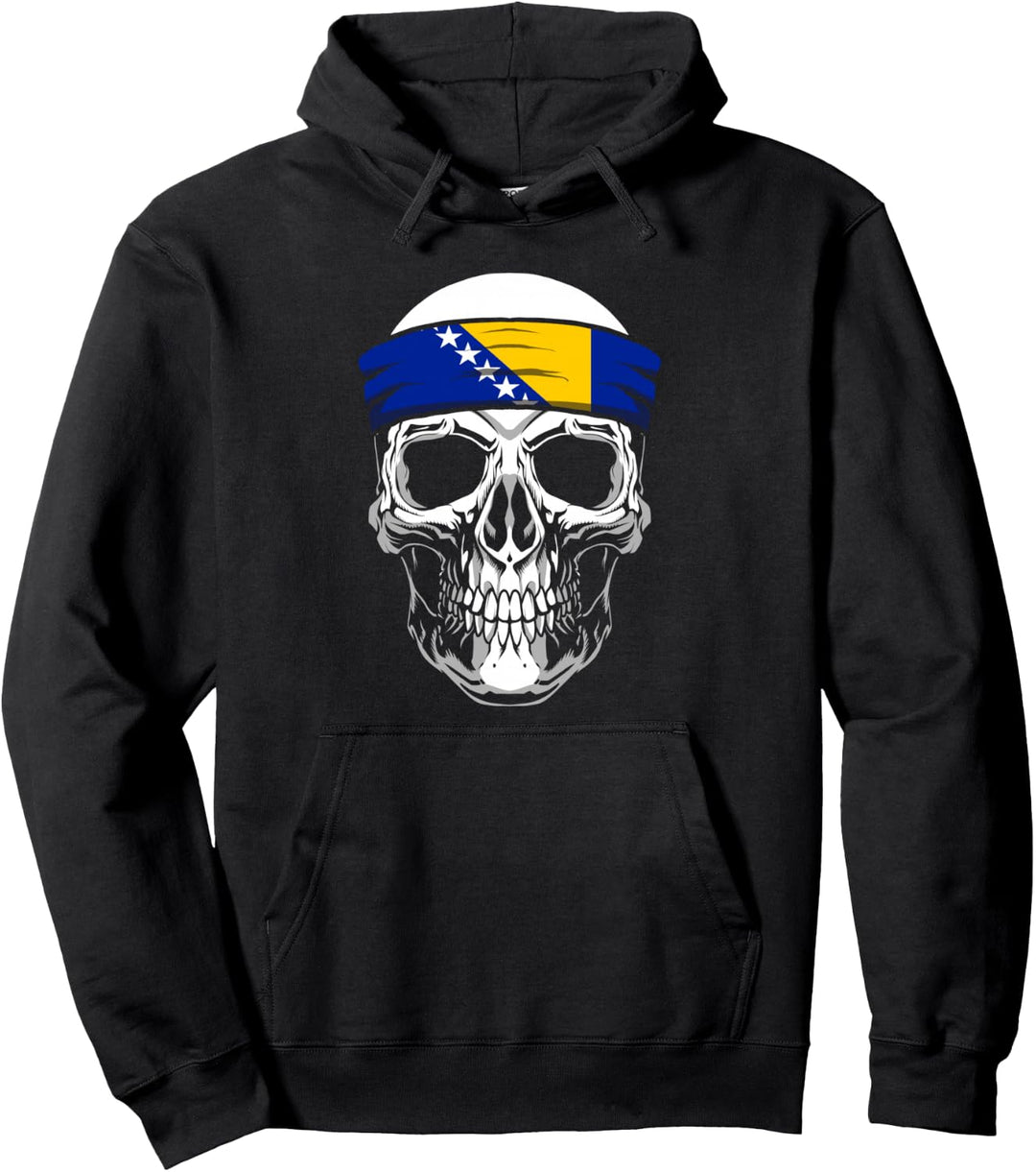 Nationalität Land - Totenkopf Bosnien und Herzegowina Pullover Hoodie