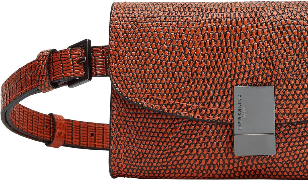 Liebeskind Damen Flare Lizard Crossbody Umhängetasche Brillant Orange, Brillant Orange