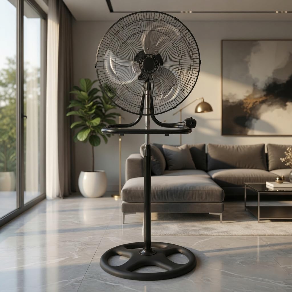 LTC 3-in-1 Ventilator Set mit Metallflügeln: Stand-, Boden- & Wandventilator, 3 Stufen, Oszillierend