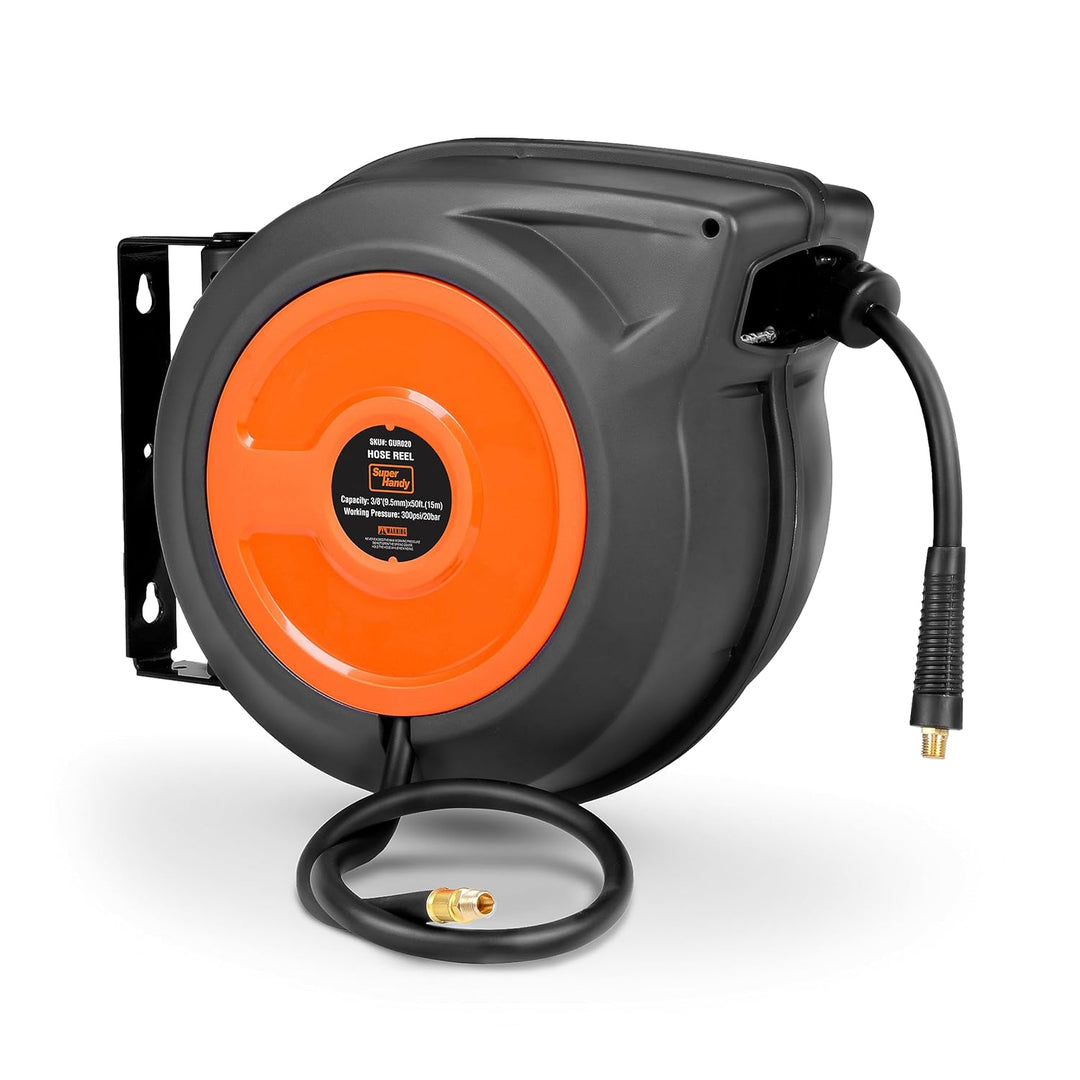 SuperHandy LuftSchlauchaufroller Schlauchtrommeln Einziehbarer 3/8" x 15m 300PSI Max Premium kommerz