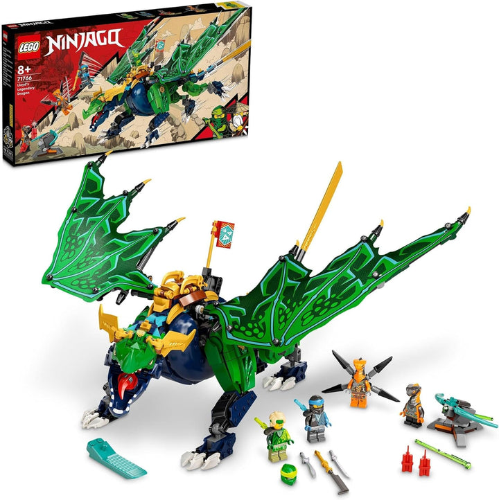LEGO 71766 NINJAGO Lloyds legendärer Drache, Spielzeug für Jungen und Mädchen ab 8 Jahren mit Drache
