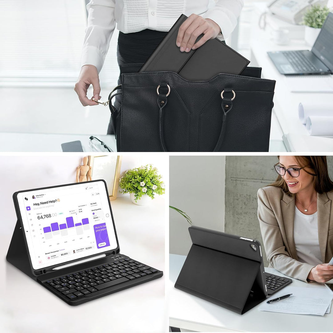 WINCHKING Tastatur Hülle für iPad 9.7 Zoll 2018 (6. Generation)/2017 (5. Generation)/Pro 9,7"/ Air 2