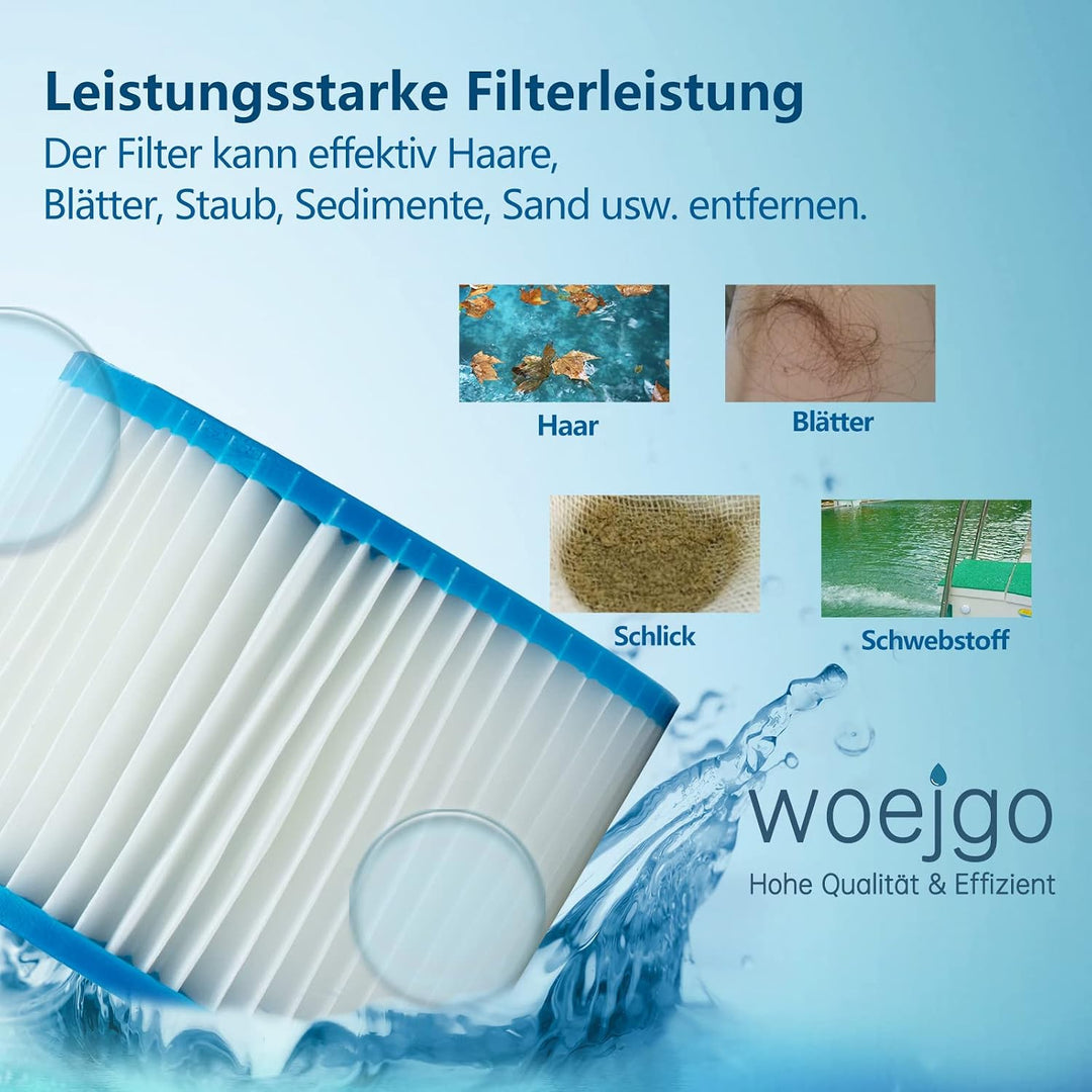 Filterkartusche VI Pool Filter für 58323 - Grösse 6 Pool Filter Typ VI (12 Stück), 12 Stück