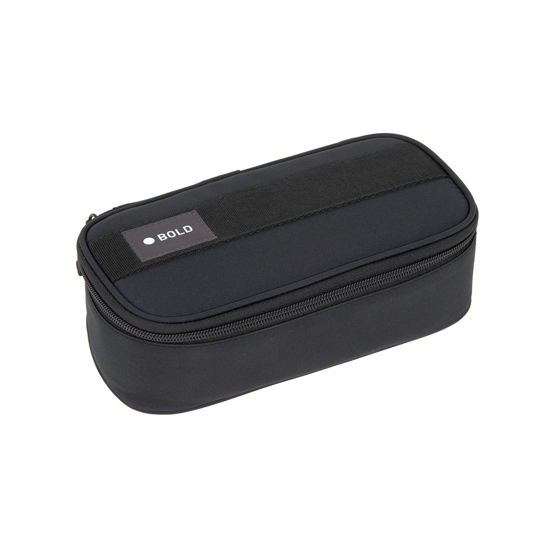 LÄSSIG Bold Schlampermäppchen Stiftemäppchen Schule/School Spacy Pencil Case Bold Black