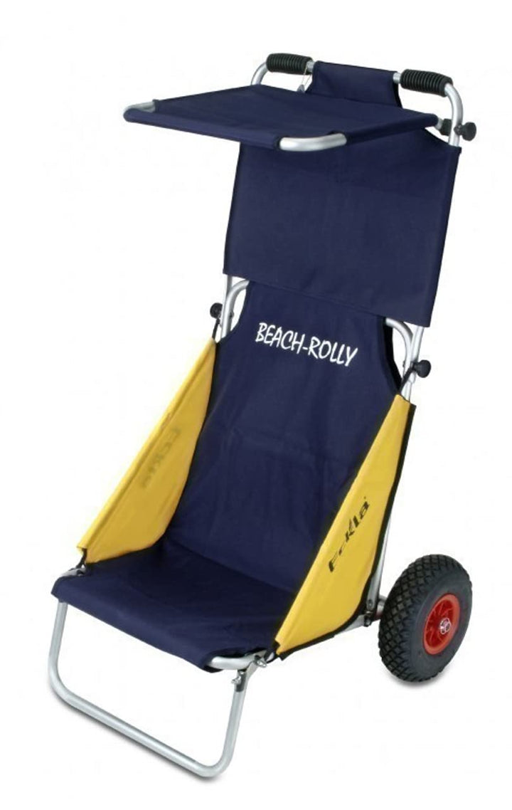 ECKLA Beach-Rolly mit Sonnendach blau / gelb
